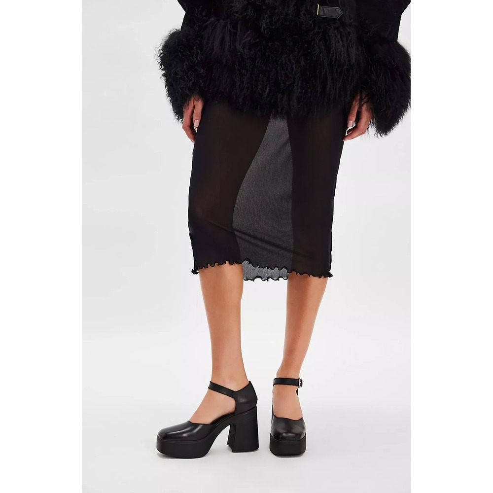 Free People Black Gwen Platform Mary Janes Size 38 (US 8)